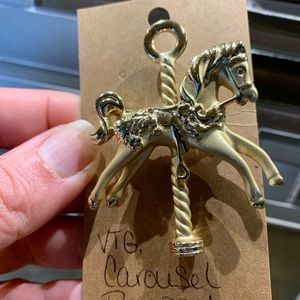 Vintage carousel horse brooch 90’s era